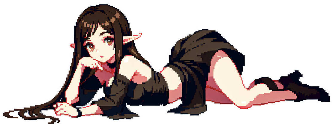 Pixel Art Character Laying Down